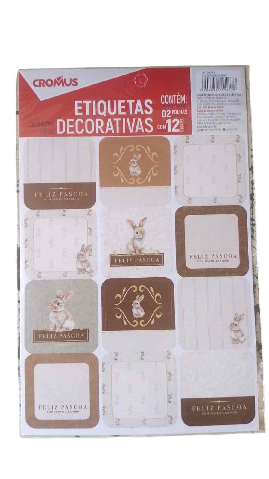 CARTELA ADESIVOS PASCOA